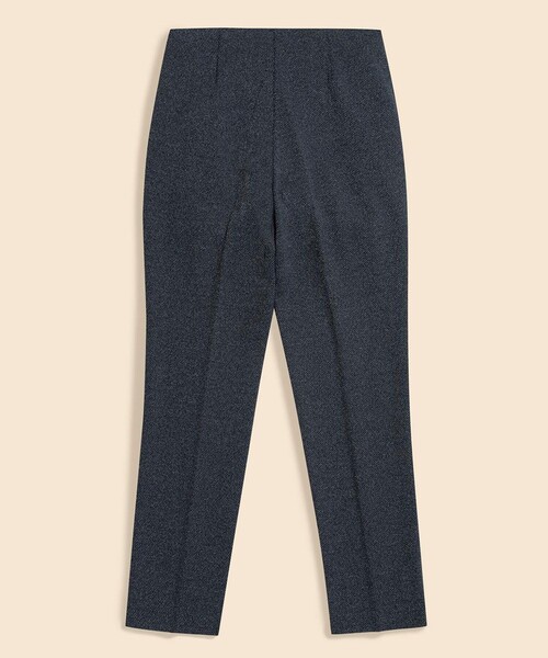 BROOKS BROTHERS（ブルックスブラザーズ）の「ポリエステル／コットン　サイドジップ　クロップドパンツ（スラックス・レディース・ネイビー・X-SMALL/LARGE/MEDIUM/SMALL）」の3枚目の写真