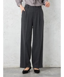 【WALKPLUS】 T/Rトロサイドタブワイドパンツ ウォッシャブル 通年