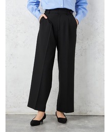 【WALKPLUS】 T/Rトロサイドタブワイドパンツ ウォッシャブル 通年