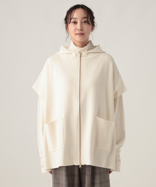 Elura（エルーラ）の「もっちりモイストフードジレ/582762（ベスト・レディース・ブラウン/ホワイト/ブラック・FREE）」の13枚目の写真