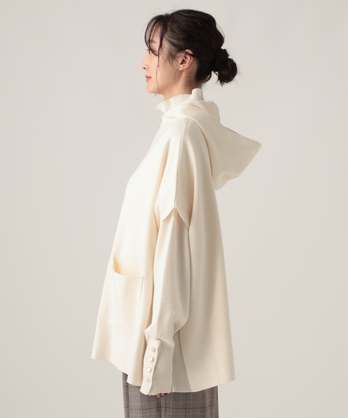 Elura（エルーラ）の「もっちりモイストフードジレ/582762（ベスト・レディース・ブラウン/ホワイト/ブラック・FREE）」の14枚目の写真