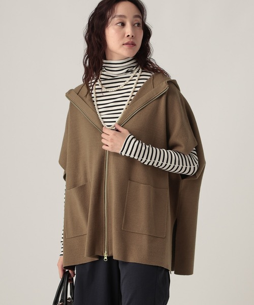 セール】もっちりモイストフードジレ/582762（ベスト）｜Elura