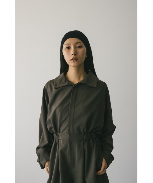 STYLEMIXER（スタイルミキサー）の「スタンドネックショートロンパース（つなぎ/オールインワン・レディース・ブラウン/ブラック・SMALL/MEDIUM）」の8枚目の写真