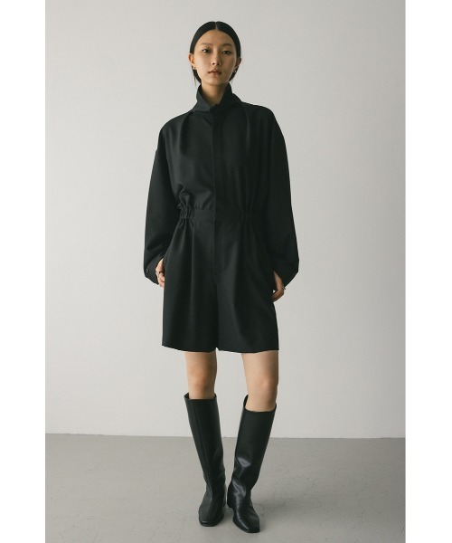 STYLEMIXER（スタイルミキサー）の「スタンドネックショートロンパース（つなぎ/オールインワン・レディース・ブラウン/ブラック・SMALL/MEDIUM）」の15枚目の写真