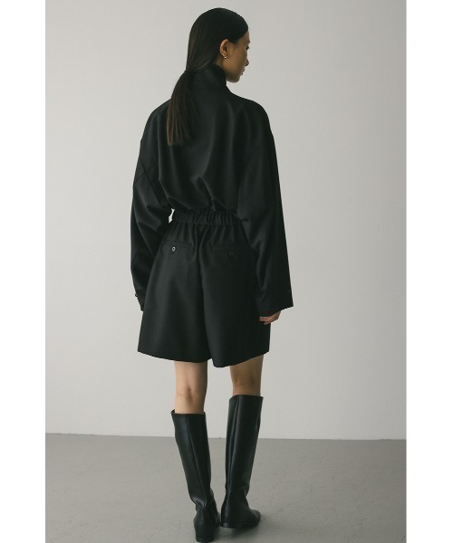 STYLEMIXER（スタイルミキサー）の「スタンドネックショートロンパース（つなぎ/オールインワン・レディース・ブラウン/ブラック・SMALL/MEDIUM）」の16枚目の写真