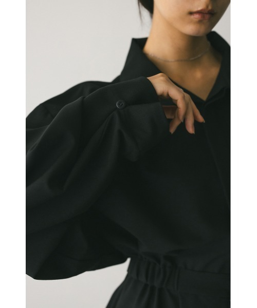 STYLEMIXER（スタイルミキサー）の「スタンドネックショートロンパース（つなぎ/オールインワン・レディース・ブラウン/ブラック・SMALL/MEDIUM）」の22枚目の写真