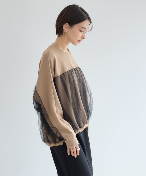 KATHARINE ROSS(キャサリンロス)の「【PILLINI/ピリーニ】パウンドチュールプルオーバー(Tシャツ/カットソー・レディース・ブラック/キャメル・FREE)」の21枚目の写真