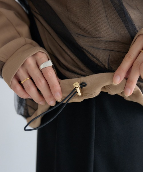 KATHARINE ROSS(キャサリンロス)の「【PILLINI/ピリーニ】パウンドチュールプルオーバー(Tシャツ/カットソー・レディース・ブラック/キャメル・FREE)」の17枚目の写真