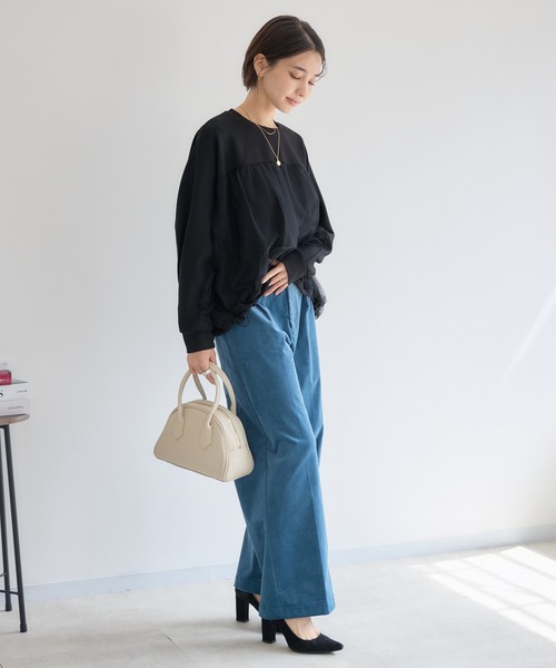 KATHARINE ROSS(キャサリンロス)の「【PILLINI/ピリーニ】パウンドチュールプルオーバー(Tシャツ/カットソー・レディース・ブラック/キャメル・FREE)」の7枚目の写真