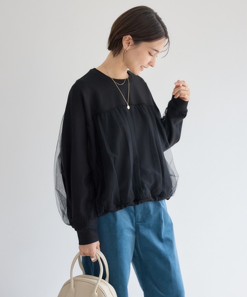 KATHARINE ROSS(キャサリンロス)の「【PILLINI/ピリーニ】パウンドチュールプルオーバー(Tシャツ/カットソー・レディース・ブラック/キャメル・FREE)」の13枚目の写真