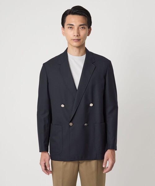 green label relaxing（グリーンレーベルリラクシング）の「アムンゼン ダブルブレスト 4B 01 ジャケット（テーラードジャケット・メンズ・ブラック/ネイビー・M/XL/S/L）」の4枚目の写真