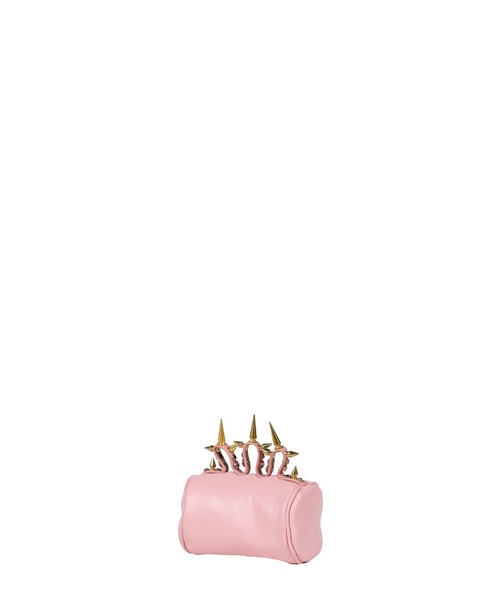 Nodress(ノードレス)の「NODRESS PINK RHINESTONE BRASS KNUCKLES LEATHER HANDBAG(ハンドバッグ・レディース・ピンク・OS)」の4枚目の写真