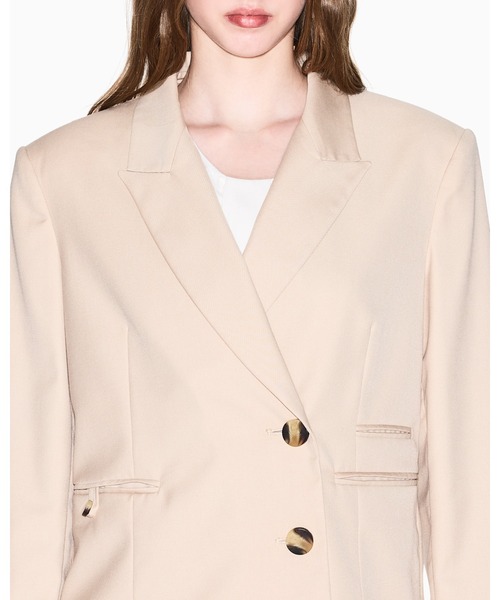 ARMANI EXCHANGE(アルマーニエクスチェンジ)の「【A|X アルマーニ エクスチェンジ】CL カジュアルジャケット(テーラードジャケット・レディース・ベージュ・0/2/4/6)」の6枚目の写真