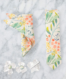 ZIP FIVE（ジップファイブ）の「花柄ネクタイ　メンズ スーツ ギフト箱4点セット ナロータイ（ネクタイ）」