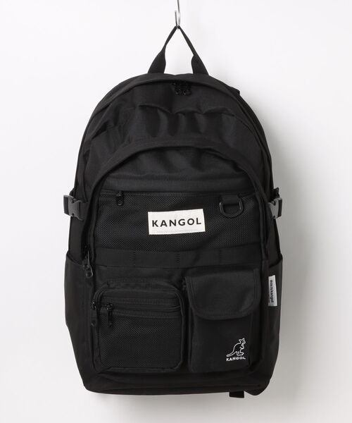 KANGOL（カンゴール）の「【 KANGOL / カンゴール 】 フラップ メッシュ ポケット バックパック（バックパック/リュック・メンズ・ブラック/オフホワイト/グレー・FREE）」の9枚目の写真