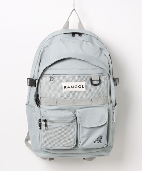 KANGOL（カンゴール）の「【 KANGOL / カンゴール 】 フラップ メッシュ ポケット バックパック（バックパック/リュック・メンズ・ブラック/オフホワイト/グレー・FREE）」の10枚目の写真