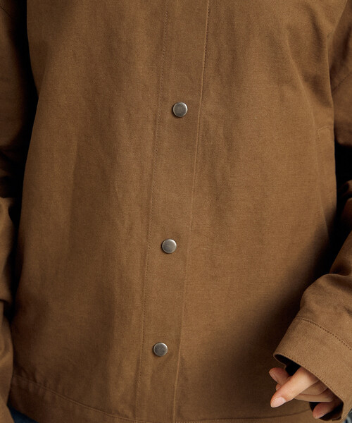 PUBLUX(パブリュクス)の「PUBLUX/パブリュクス レザレット 衿付き ライトアウター 限定展開(その他アウター・レディース・ブラウン/ベージュ・フリ-)」の18枚目の写真