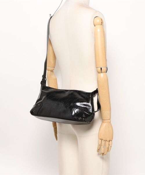 Burner(バーナー)の「【OKUOKU 0909】ヴィンテージ風レザー 2WAY ショルダーバッグ oku-bag-35-27(ショルダーバッグ・レディース・ブラック/ダークブラウン・FREE)」の7枚目の写真