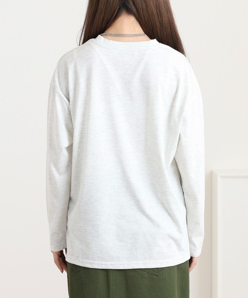 Quelle Chance(ケルシャンス)の「ステッチ刺繍 長袖Tシャツ(Tシャツ/カットソー・レディース・グリーン/オートミール/チャコールグレー・M/L)」の18枚目の写真