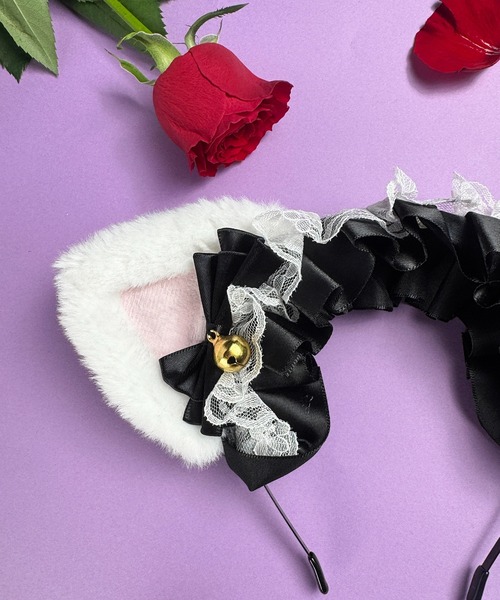 millinery mino】Frill ribbon Headband Bespoke Luxury Headbands