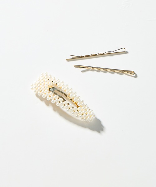salle de bal（サルデバル）の「パール風ヘアクリップ　ヘアピン　３点セット　SPI（バレッタ/ヘアクリップ・レディース・その他2/その他1・FREE）」の2枚目の写真
