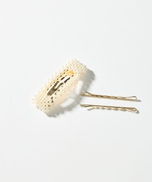 salle de bal | パール風ヘアクリップ　ヘアピン　３点セット　SPI(バレッタ/ヘアクリップ)