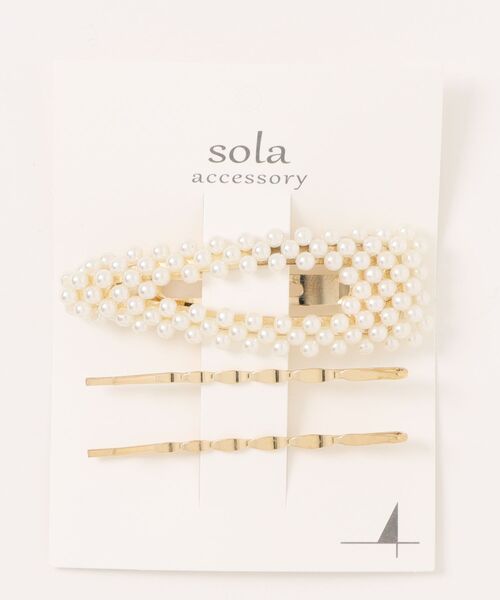 salle de bal（サルデバル）の「パール風ヘアクリップ　ヘアピン　３点セット　SPI（バレッタ/ヘアクリップ・レディース・その他2/その他1・FREE）」の5枚目の写真