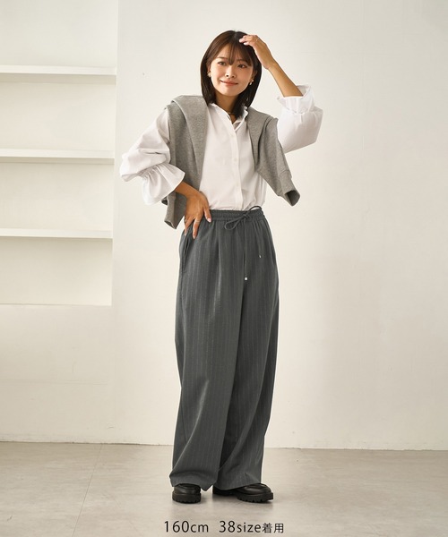 ROPE' PICNIC（ロペピクニック）の「イージーワイドパンツ/リンクコーデ（その他パンツ・レディース・ベージュ系その他2/グレー/グレー系その他・36/40/38）」の22枚目の写真