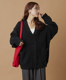 FREAK'S STORE | 限定展開 リラックスフィット ハンドステッチデザイン 畦編み ニット カーディガン(カーディガン/ボレロ)