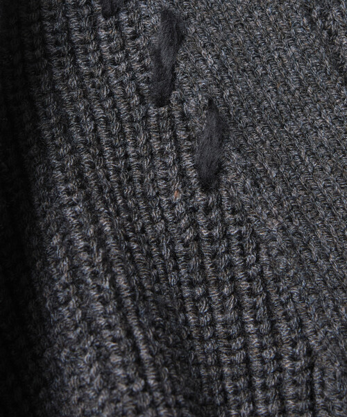 FREAK'S STORE(フリークスストア)の「限定展開 リラックスフィット ハンドステッチデザイン 畦編み ニット カーディガン(カーディガン/ボレロ・メンズ・チャコールグレー/ブラック/オフホワイト/ブラウン・MEDIUM/LARGE)」の16枚目の写真