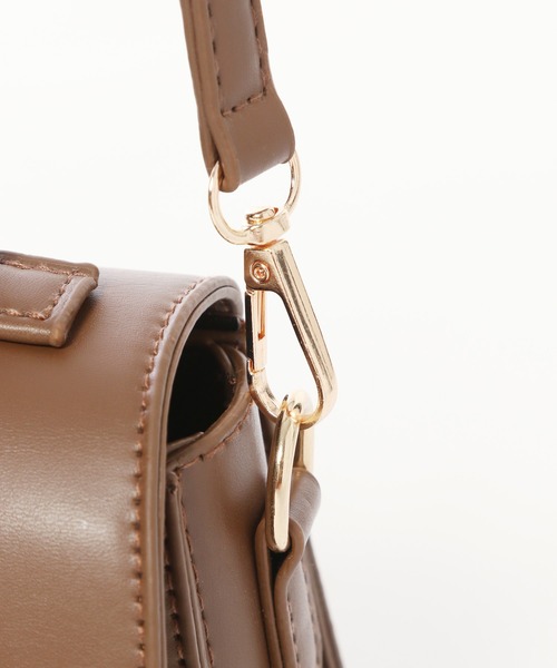 mysty woman（ミスティウーマン）の「ノーブルフラップBAG　608042（ショルダーバッグ・レディース・ブラック/ブラウン・FREE）」の6枚目の写真