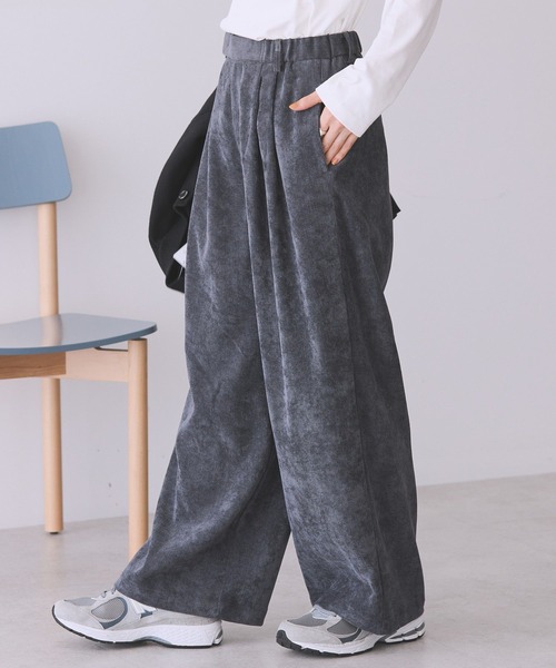 AMERICAN HOLIC(アメリカンホリック)の「コーデュロイワイドパンツ(その他パンツ・レディース・ネイビー/チャコールグレー/ブルー/アイボリー・S/M/L)」の7枚目の写真