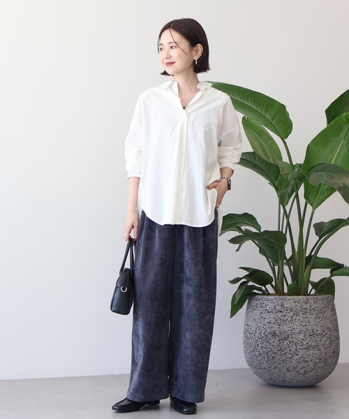 AMERICAN HOLIC(アメリカンホリック)の「コーデュロイワイドパンツ(その他パンツ・レディース・ネイビー/チャコールグレー/ブルー/アイボリー・S/M/L)」の15枚目の写真