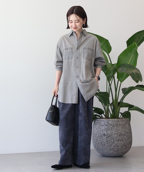 AMERICAN HOLIC(アメリカンホリック)の「コーデュロイワイドパンツ(その他パンツ・レディース・ネイビー/チャコールグレー/ブルー/アイボリー・S/M/L)」の17枚目の写真