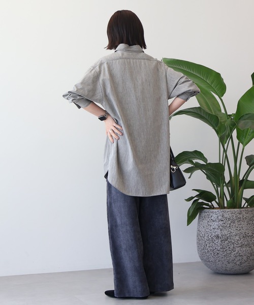 AMERICAN HOLIC(アメリカンホリック)の「コーデュロイワイドパンツ(その他パンツ・レディース・ネイビー/チャコールグレー/ブルー/アイボリー・S/M/L)」の18枚目の写真