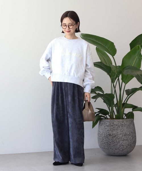 AMERICAN HOLIC(アメリカンホリック)の「コーデュロイワイドパンツ(その他パンツ・レディース・ネイビー/チャコールグレー/ブルー/アイボリー・S/M/L)」の20枚目の写真