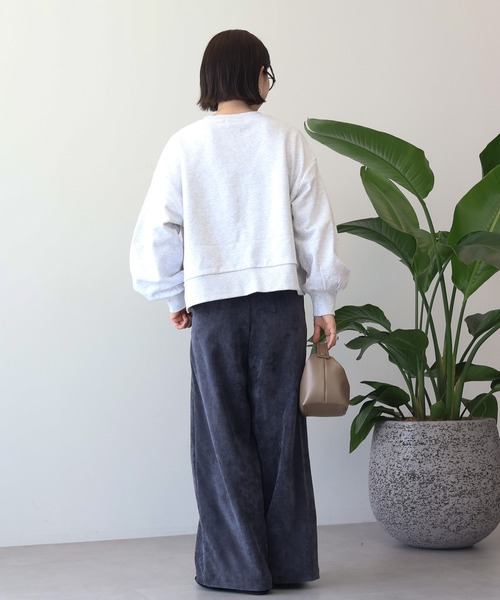 AMERICAN HOLIC(アメリカンホリック)の「コーデュロイワイドパンツ(その他パンツ・レディース・ネイビー/チャコールグレー/ブルー/アイボリー・S/M/L)」の21枚目の写真