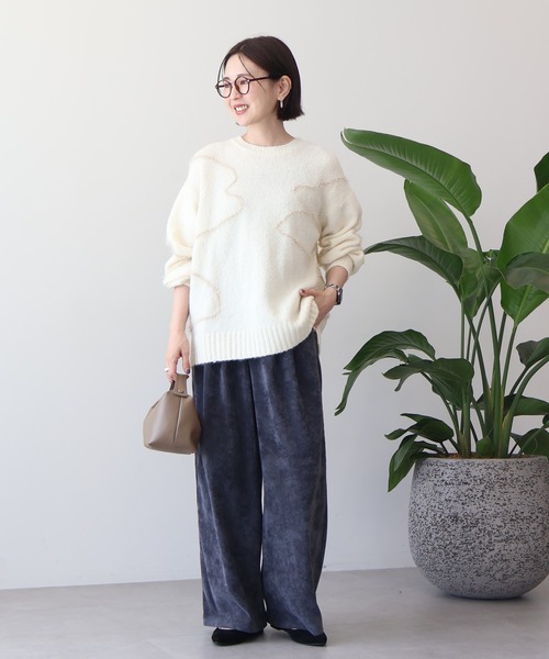 AMERICAN HOLIC(アメリカンホリック)の「コーデュロイワイドパンツ(その他パンツ・レディース・ネイビー/チャコールグレー/ブルー/アイボリー・S/M/L)」の22枚目の写真
