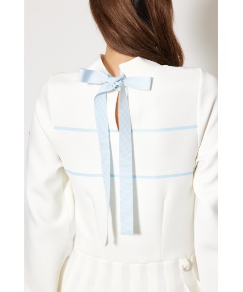RIENDA GOLF】バックリボンRNDロゴカットワンピース 秋服 冬服