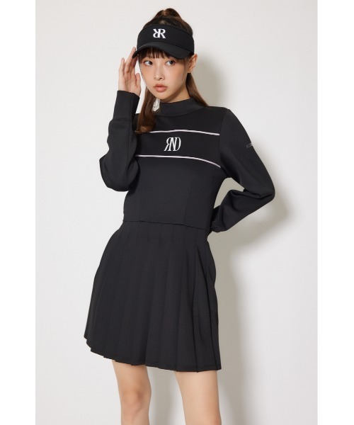 RIENDA GOLF】バックリボンRNDロゴカットワンピース 秋服 冬服