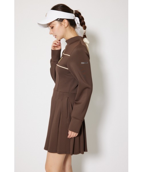 RIENDA GOLF】バックリボンRNDロゴカットワンピース 秋服 冬服