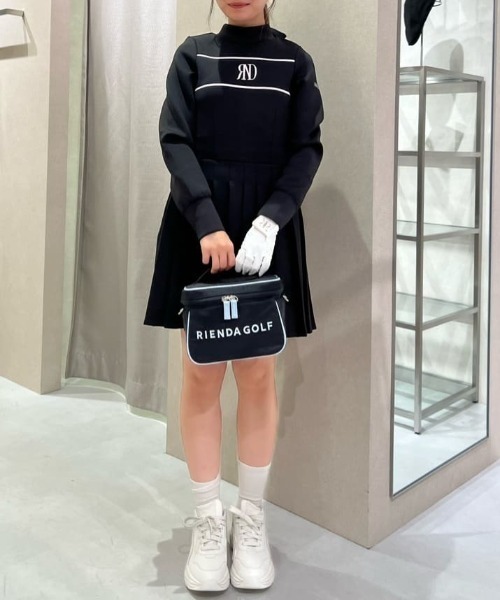 RIENDA GOLF】バックリボンRNDロゴカットワンピース 秋服 冬服
