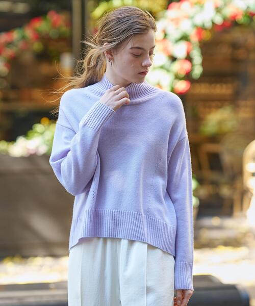 DRESSTERIOR(ドレステリア)の「ミドルゲージハイネックプルオーバー(ニット/セーター・レディース・ブラック/サンドベージュ/パープル/レッド系1・34/36/38)」の21枚目の写真