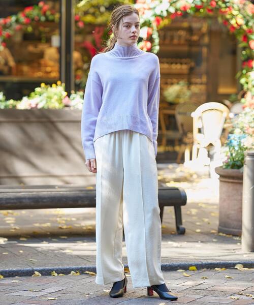 DRESSTERIOR(ドレステリア)の「ミドルゲージハイネックプルオーバー(ニット/セーター・レディース・ブラック/サンドベージュ/パープル/レッド系1・34/36/38)」の20枚目の写真