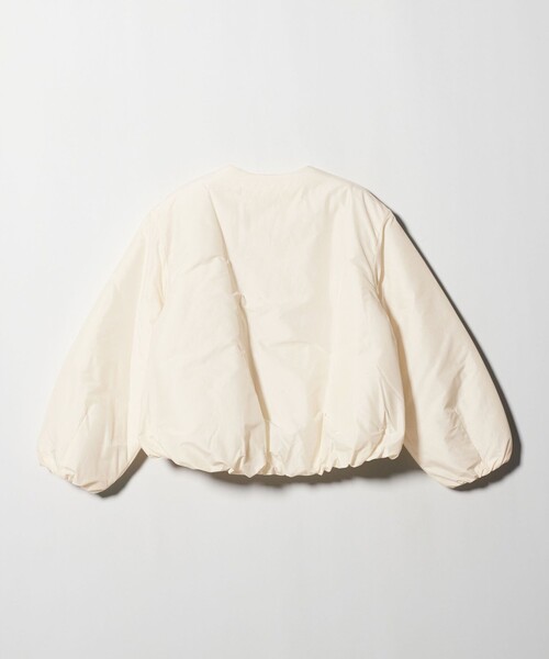 ポリエステルブレンド ノーカラーバルーンジップブルゾン（ブルゾン