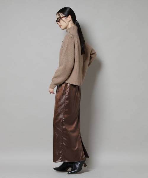 NANO universe（ナノユニバース）の「釦ディティールニットプルオーバー（ニット/セーター・レディース・グレー/ベージュ/ネイビー・FREE）」の8枚目の写真