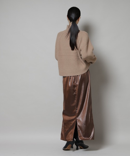 NANO universe（ナノユニバース）の「釦ディティールニットプルオーバー（ニット/セーター・レディース・グレー/ベージュ/ネイビー・FREE）」の9枚目の写真