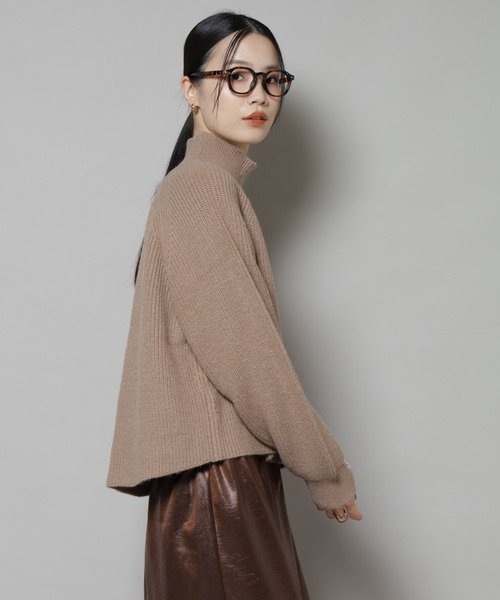 NANO universe（ナノユニバース）の「釦ディティールニットプルオーバー（ニット/セーター・レディース・グレー/ベージュ/ネイビー・FREE）」の6枚目の写真