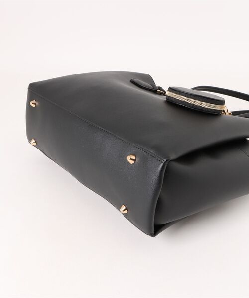 Honeys（ハニーズ）の「ポーチ付軽量Ａ４トート（トートバッグ・レディース・ブラック/グレイッシュベージュ/ライトグレー/ブラウン・FREE）」の18枚目の写真