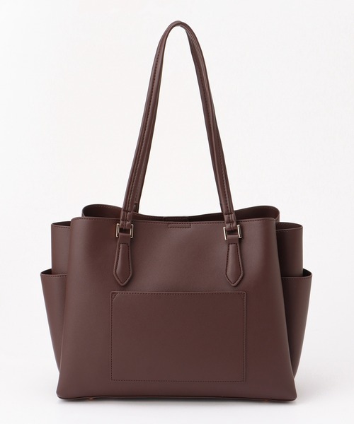 Honeys（ハニーズ）の「ポーチ付軽量Ａ４トート（トートバッグ・レディース・ブラック/グレイッシュベージュ/ライトグレー/ブラウン・FREE）」の12枚目の写真